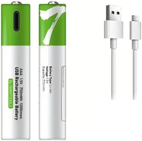 [1 Pack] USB AAA Lithium ion Rechargeable Battery, 1.5V 750mWh Rechargeable AAA Battery - Office Catch