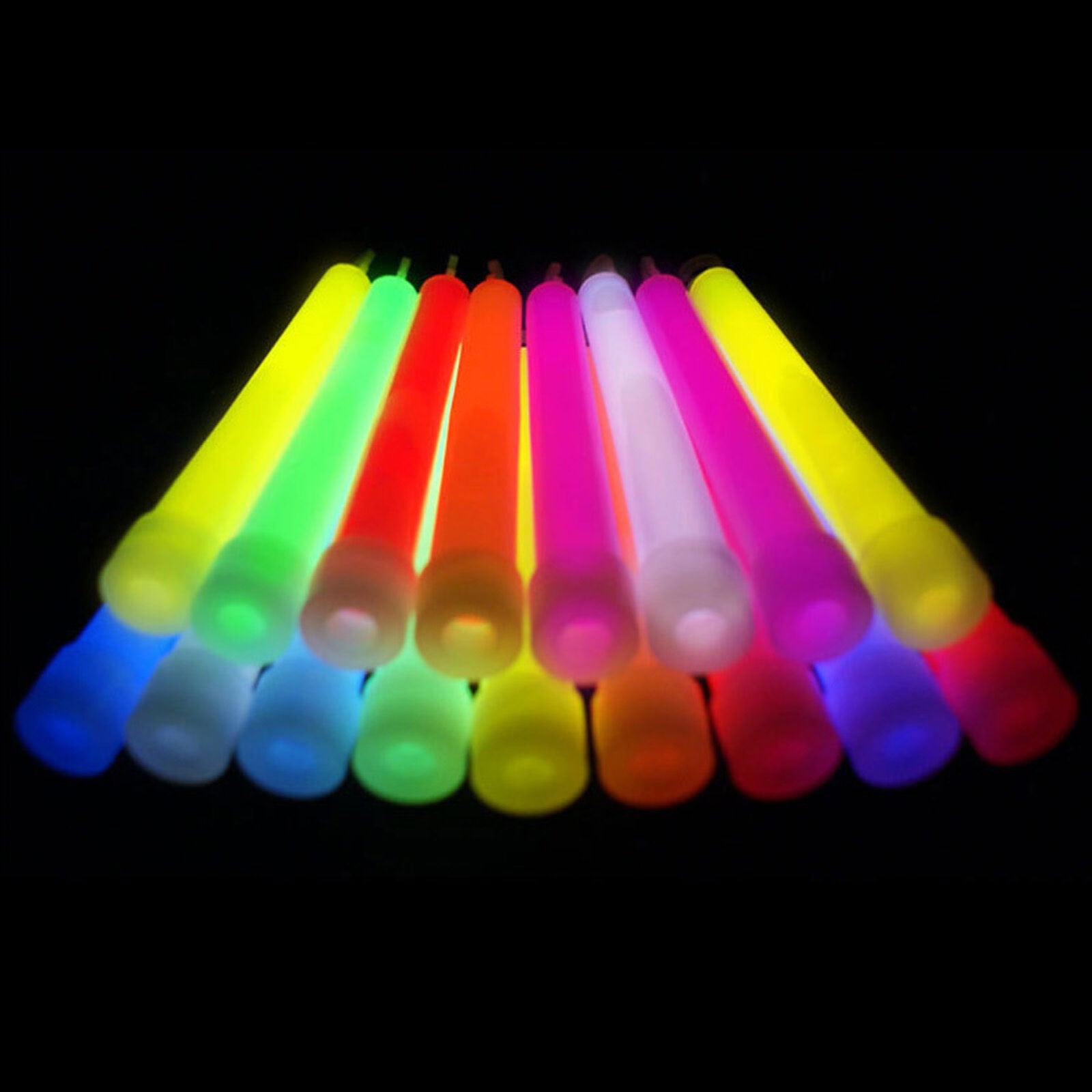 100 x 6 inches (15cm) Glow Sticks Non - toxic Fluorescence Light Outdoor Survival Kit - Office Catch