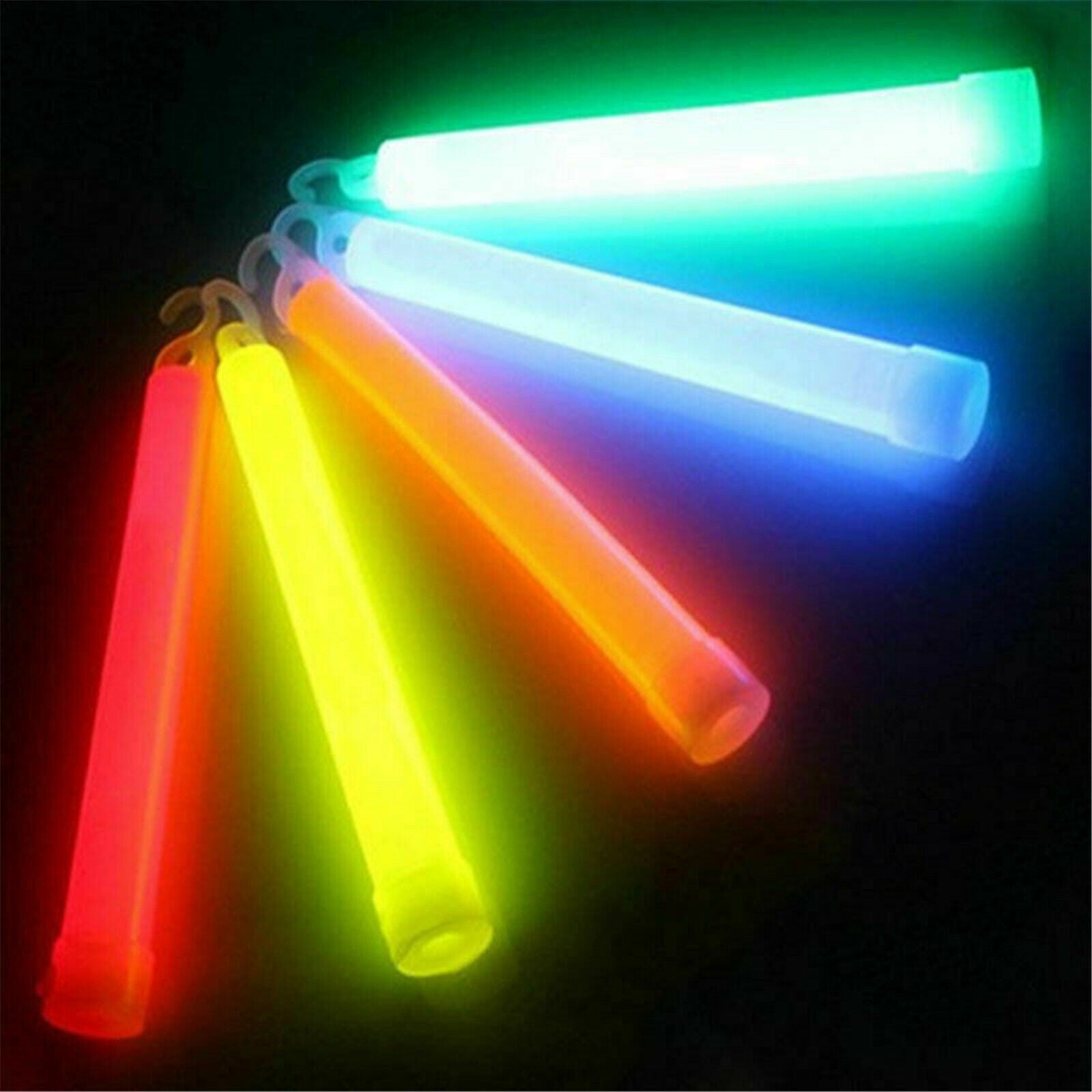 100 x 6 inches (15cm) Glow Sticks Non - toxic Fluorescence Light Outdoor Survival Kit - Office Catch