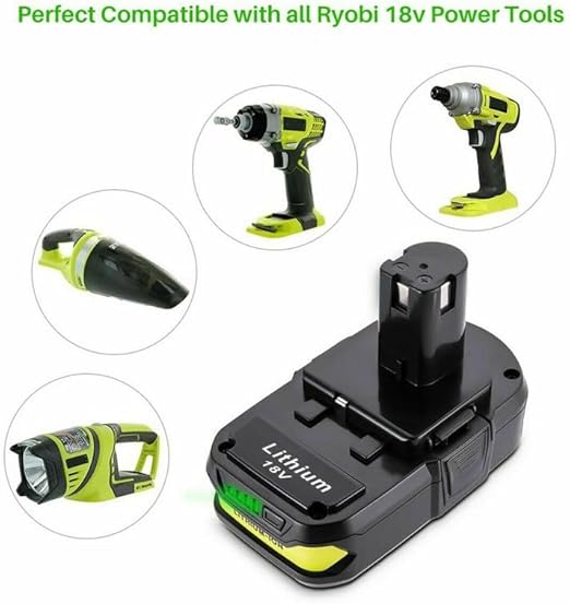 18V 6AH Ryobi One+ Plus Compatible Battery P108 RB18L50 P104 P780 RB18L40 - Office Catch