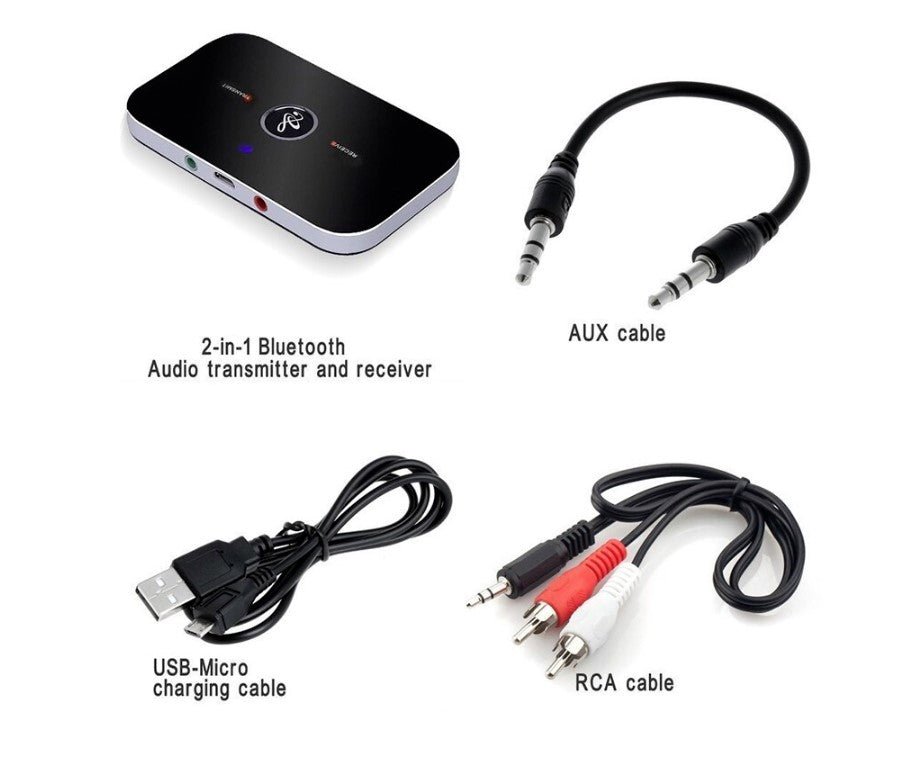 2 in1 Audio Transmitter Wireless Bluetooth Receiver 3.5MM RCA Music HIFI Adapter - Office Catch