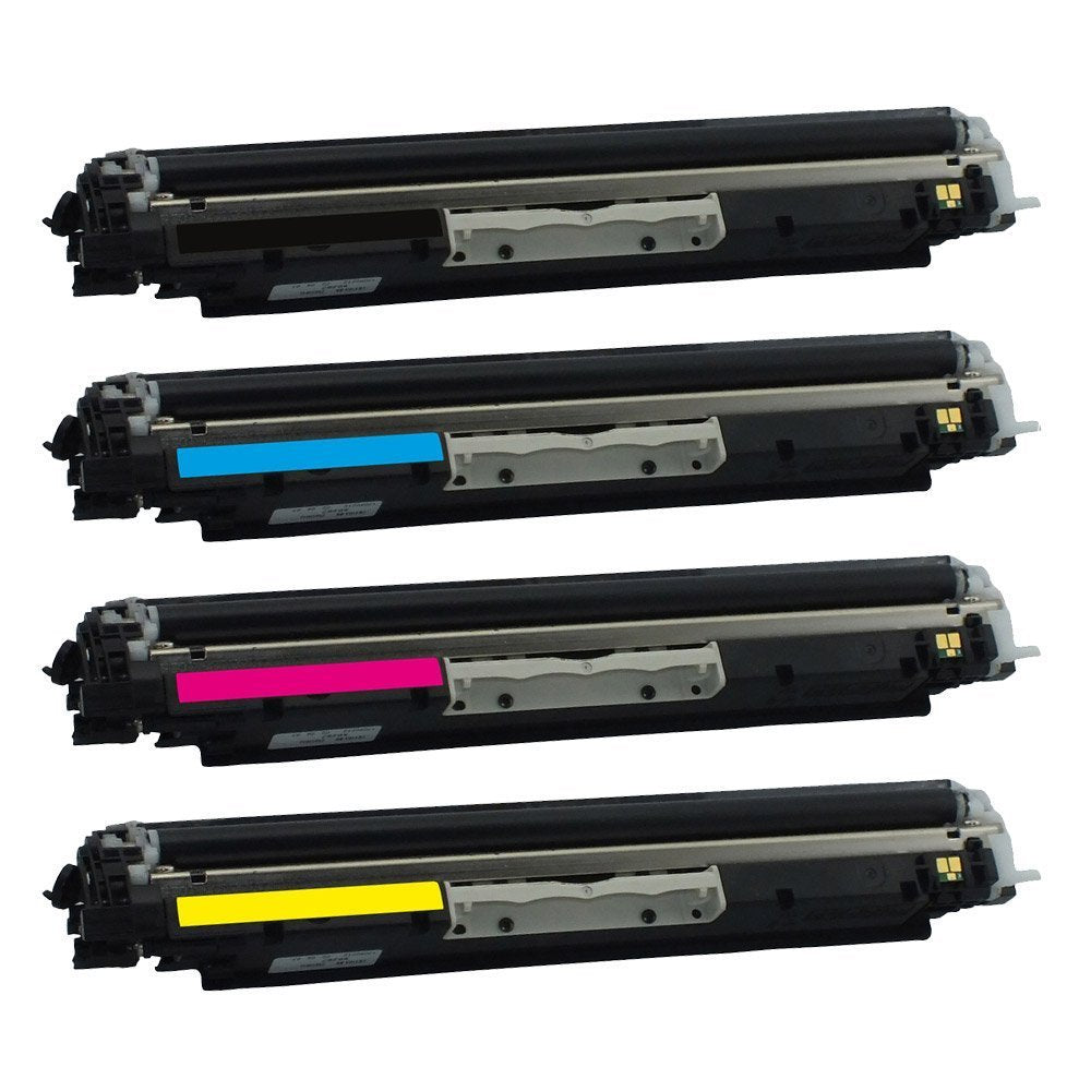 4 Pack HP CE310A - CE313A (126A) Compatible Toner Cartridges - Office Catch