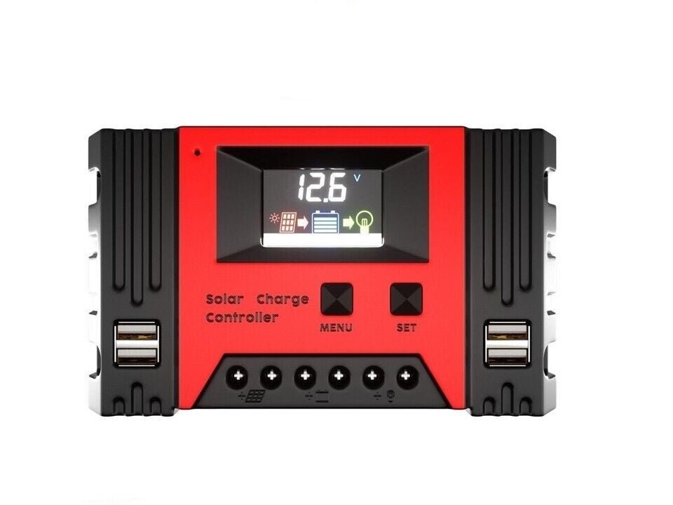 40A 12V 24V PWM Solar Panel Charger Controller Battery Regulator With LCD Display - Office Catch