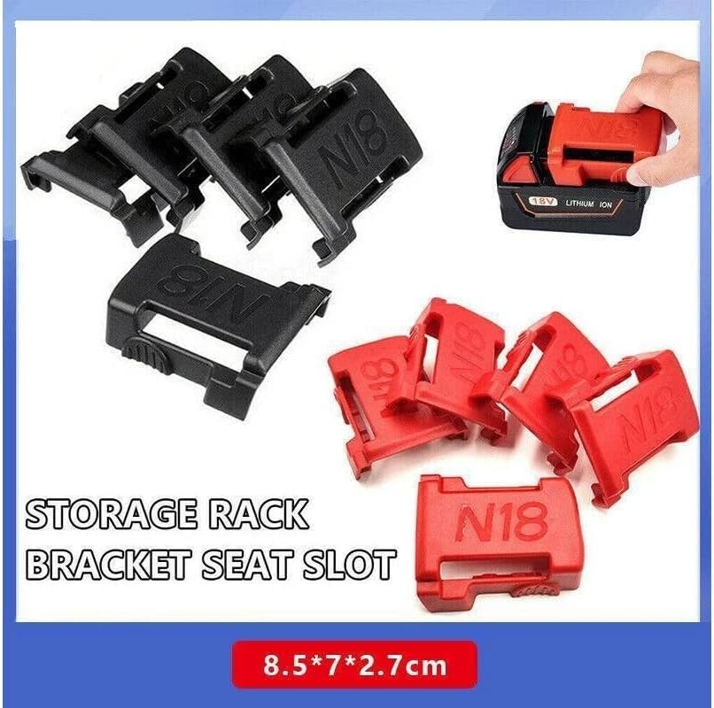 5Pcs Battery Mount Holder Stand For Milwaukee M18 18V Tool Battery Accessories - Office Catch