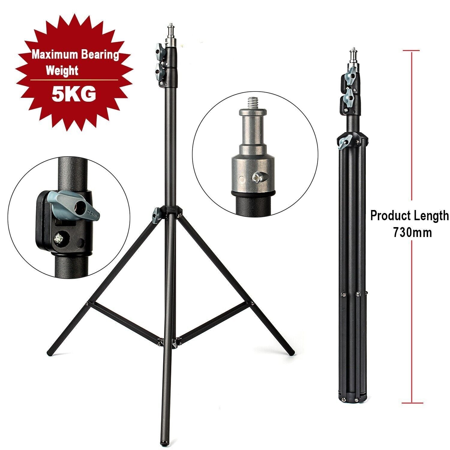 Adjustable Light Stand Tripod Support for Studio Photo Flash LED Video Light - Office Catch