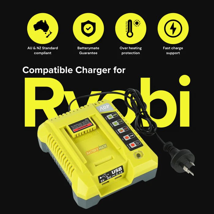 [Battery + Charger Combo] 40V & 36V Replacement Battery + Charger for Ryobi Cordless Power Tools - Office Catch