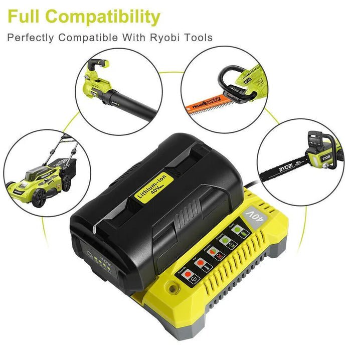 [Battery + Charger Combo] 40V & 36V Replacement Battery + Charger for Ryobi Cordless Power Tools - Office Catch