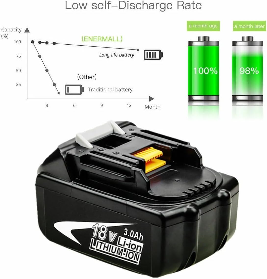 BL1830 For Makita 3.0Ah Battery 18V BL1815 Li - ion Cordless Battery BL1830 BL1850 - Office Catch