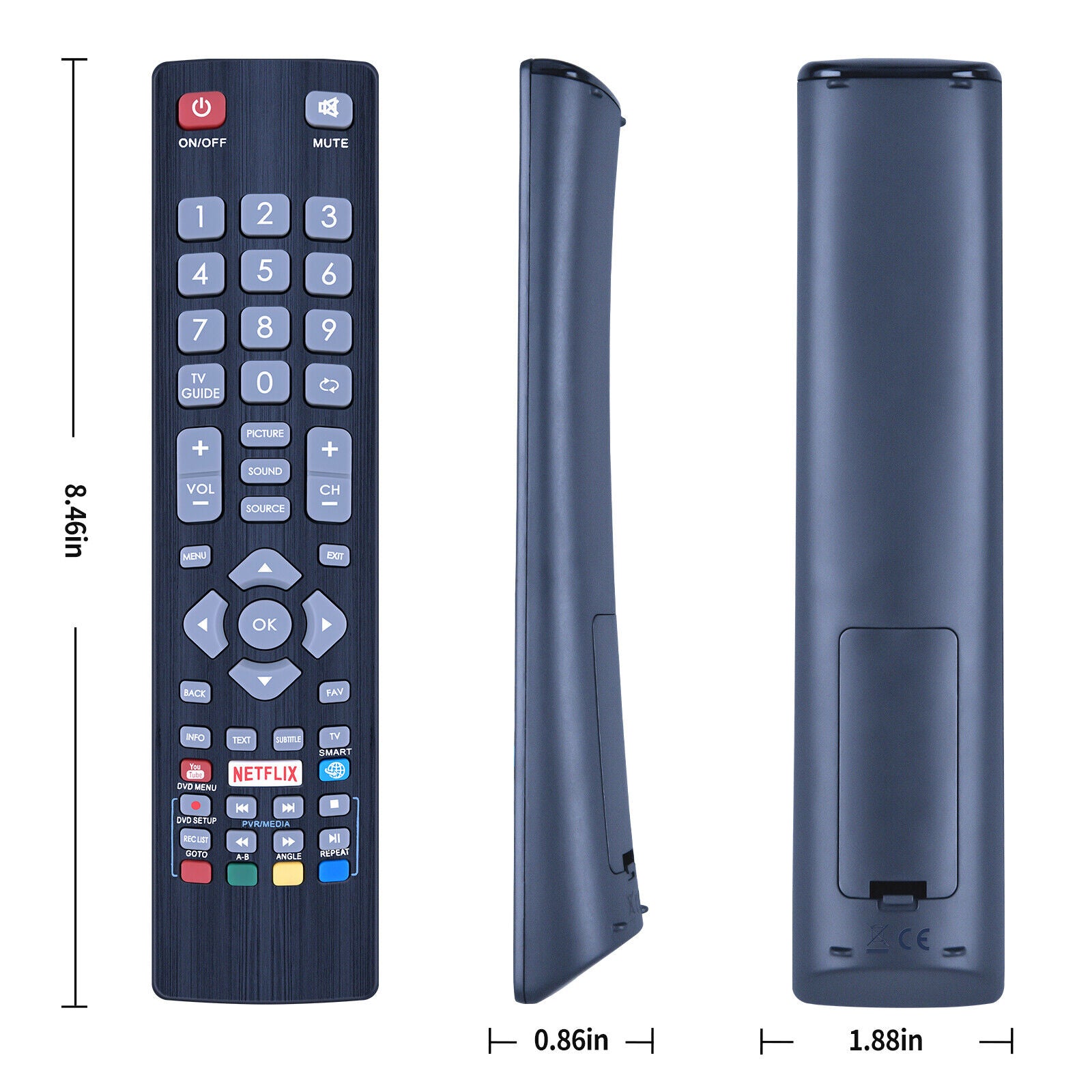 BLFRMC0008 Remote Control For Blaupunkt BLF/RMC/0008 with Netflix YouTube - Office Catch