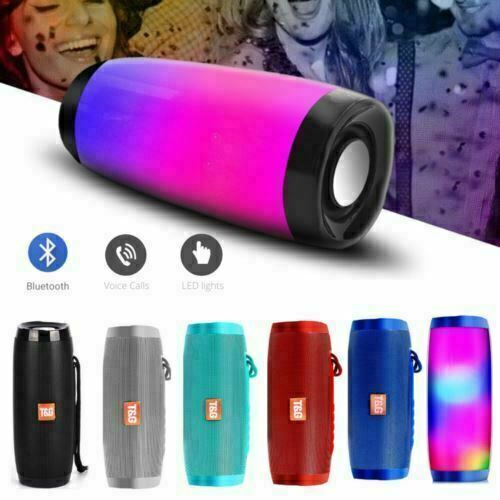 Blue | LED Bluetooth Speaker Music Light Speaker with Radio - Office Catch