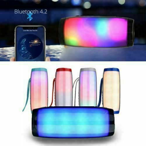 Blue | LED Bluetooth Speaker Music Light Speaker with Radio - Office Catch