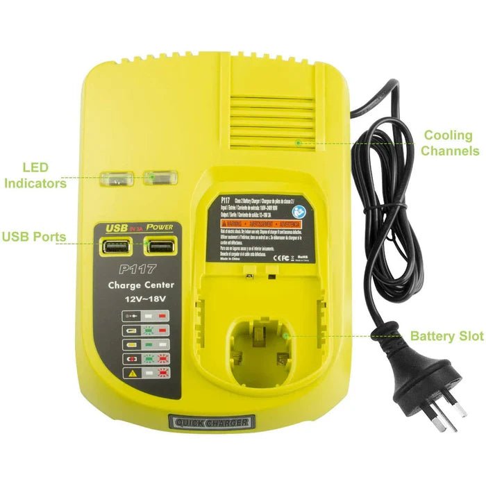 [Combo] 2x Ryobi One+ Plus Compatible 18V 6ah Batteries + 1x Charger - Office Catch