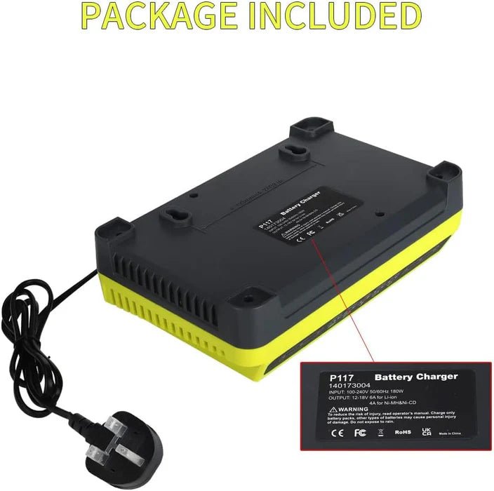 Dual Port Rapid Charger for Ryobi One + Plus P108 Li - ion Ni - CD Ni - MH 18V - Office Catch