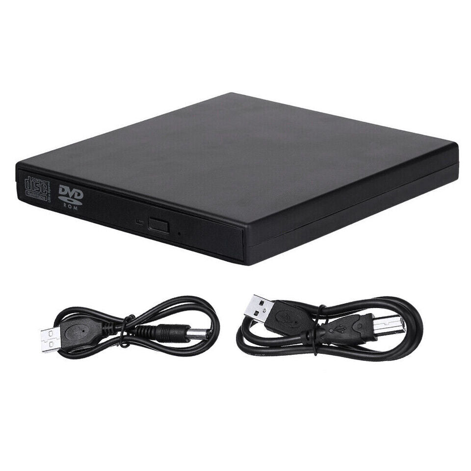 External Drive USB Portable Burner CD RW DVD ROM Reader Writer For Mac & Windows - Office Catch