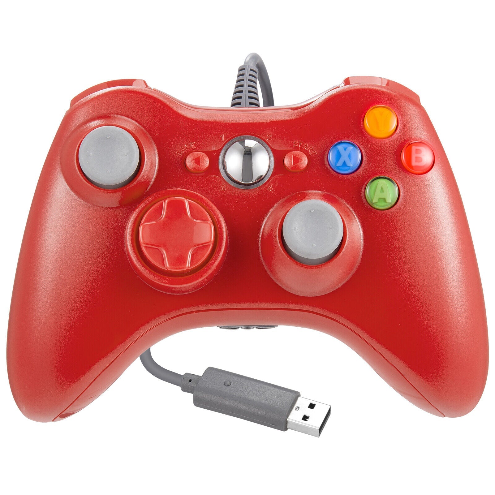 For Xbox 360 Game Console USB Wired Controller Remote PC Gamepad Joystick - Office Catch