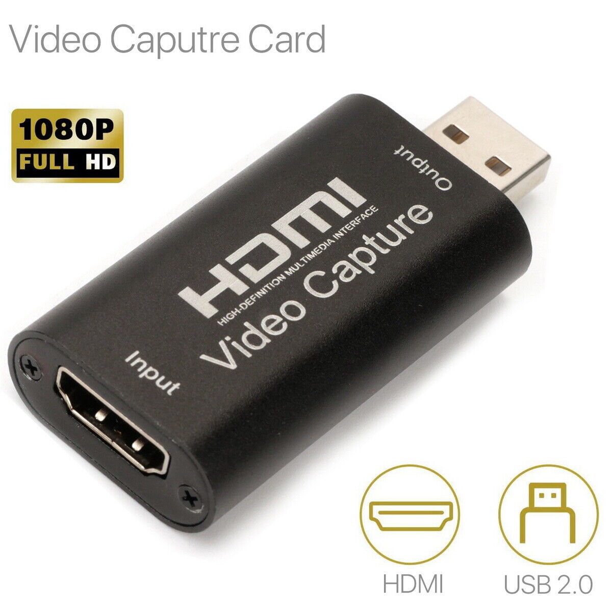 HDMI Video Capture Card USB 2.0 1080p HD Recorder for Video Live Streaming Game - Office Catch