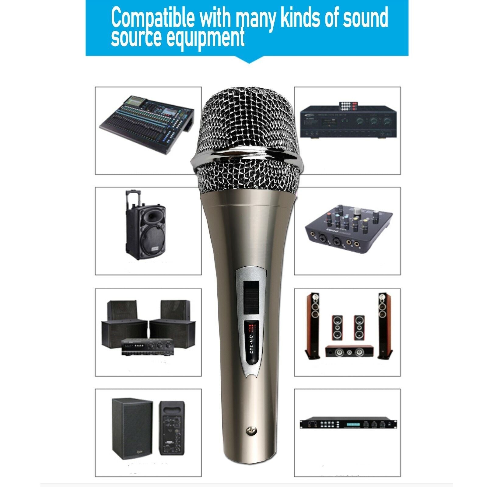 High Quality Dynamic Microphone Sn - 909 Hi - fidelity Designed For Karaoke And Sound System Dynamic Mic - Office Catch