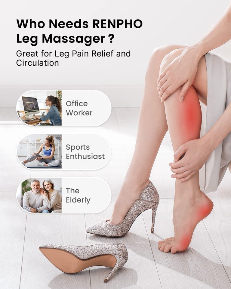 Leg Massager Air Compression For Adjustable Circulation And Muscles Relaxation - Office Catch