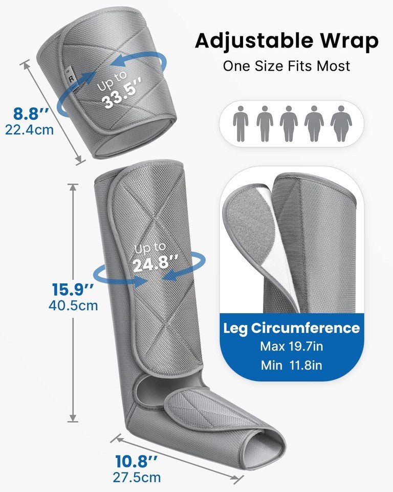 Leg Massager Air Compression For Adjustable Circulation And Muscles Relaxation - Office Catch