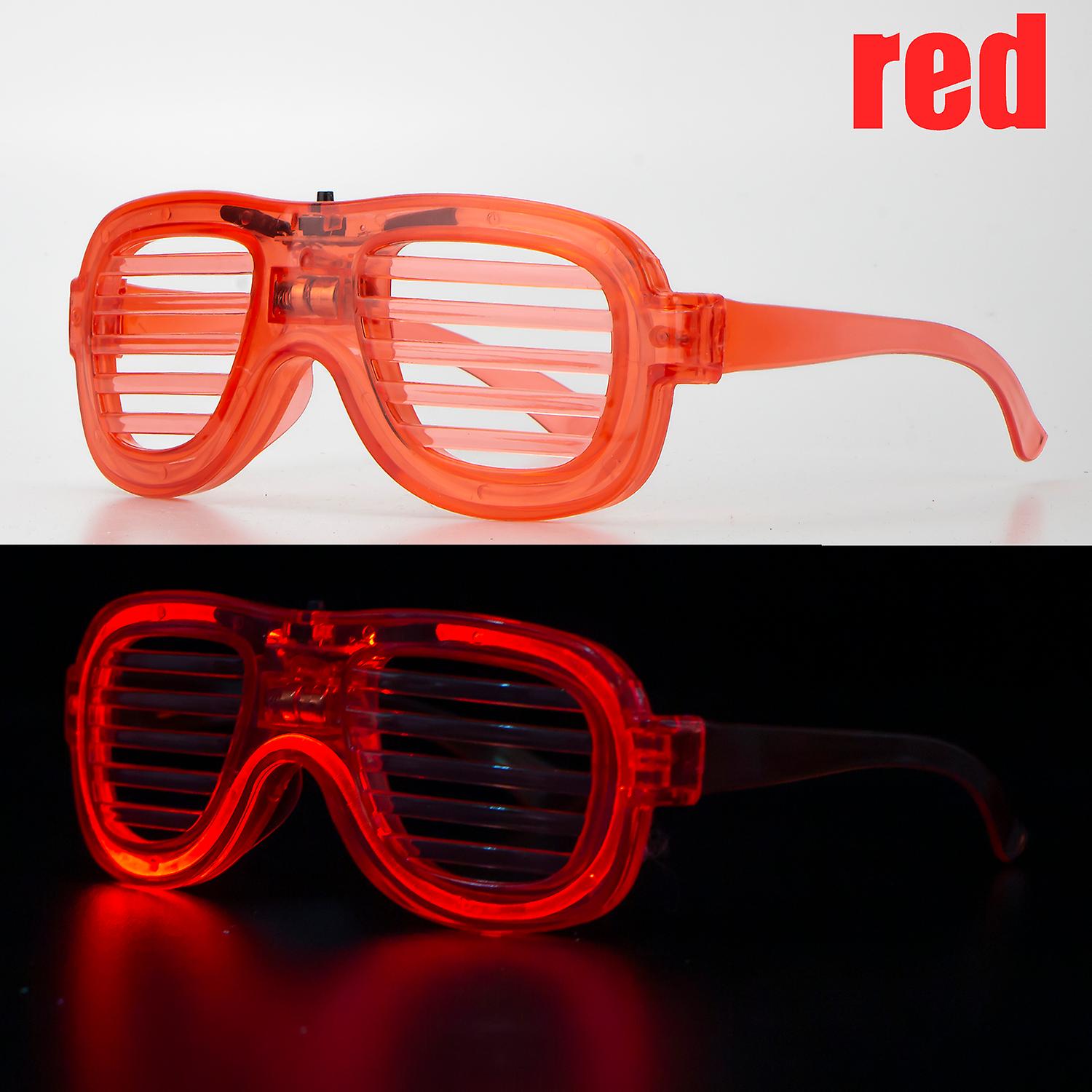 Light up Glasses Shutter Shades Glow in The Dark Glasses Neon Rave Flashing Sunglasses Shutter Shades for Adults Kids - Office Catch