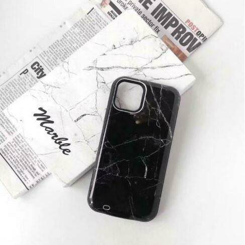 Marble Black For iPhone 12 Battery Power Phone Case - Office Catch