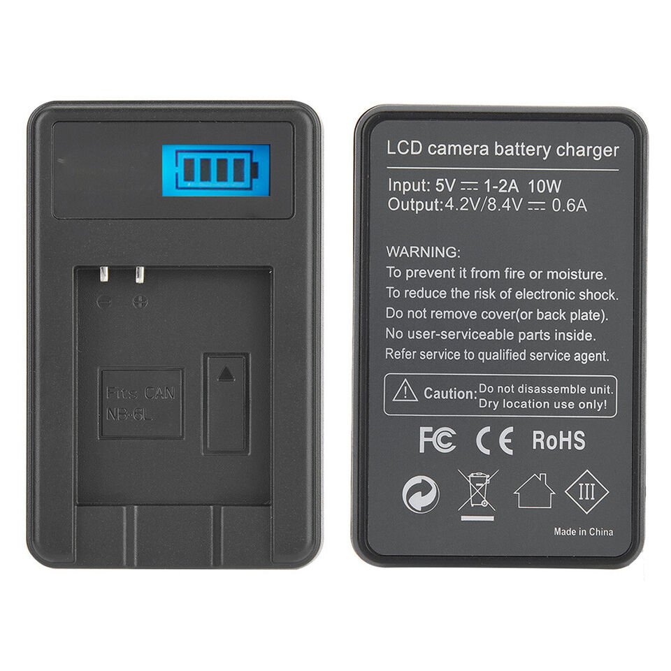 NB-6L Single Slot Battery Charger For SX710 SX610 SX520 SX700 SX600 D3 GD2 - Office Catch