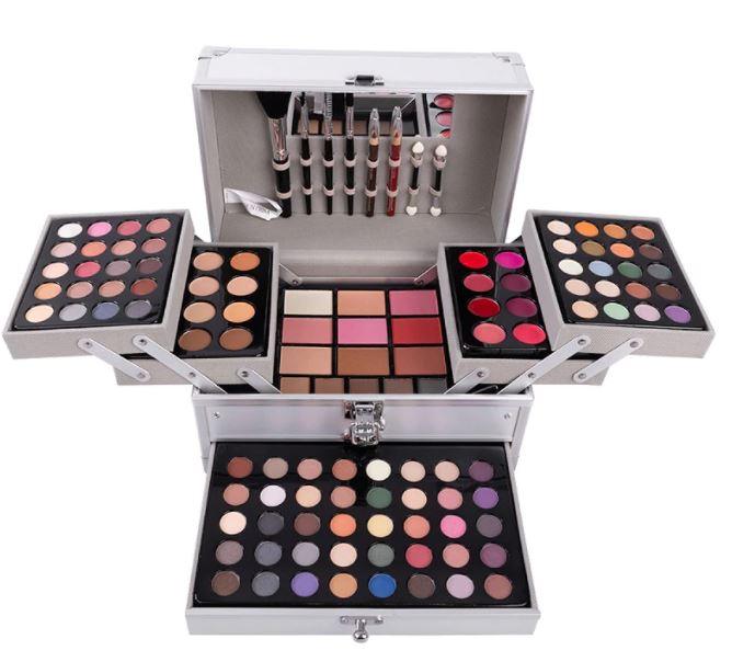 Professional Makeup Set Face Powder Matte Shimmer Eyeshadow Palette Lipstick Makeup Brushes Highlighter Bronzer Make Up Kit - Office Catch