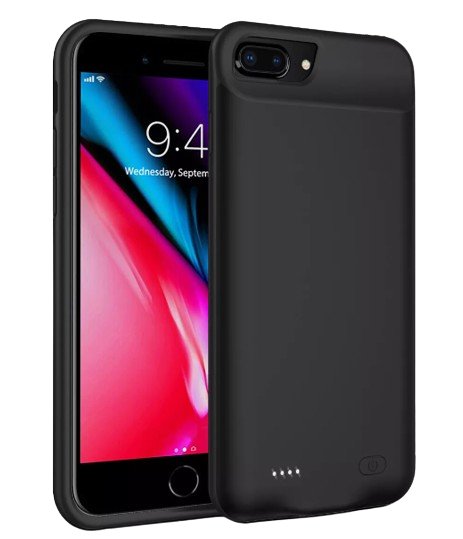 Protective Case with Built In Power Bank For iPhone 8 - Black - Office Catch