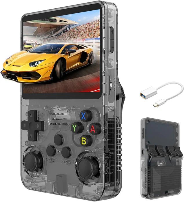 R36S Retro Handheld Console with 3.5" IPS Screen and 64GB of Games - Office Catch