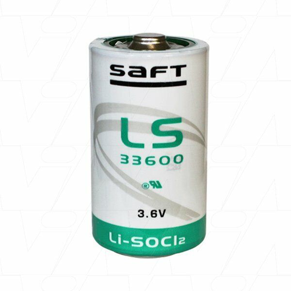 Saft LS33600 D 13000mAh 3.6V 4A Lithium-Thionyl Chloride (LiSOCI2) Button Top Battery - Office Catch