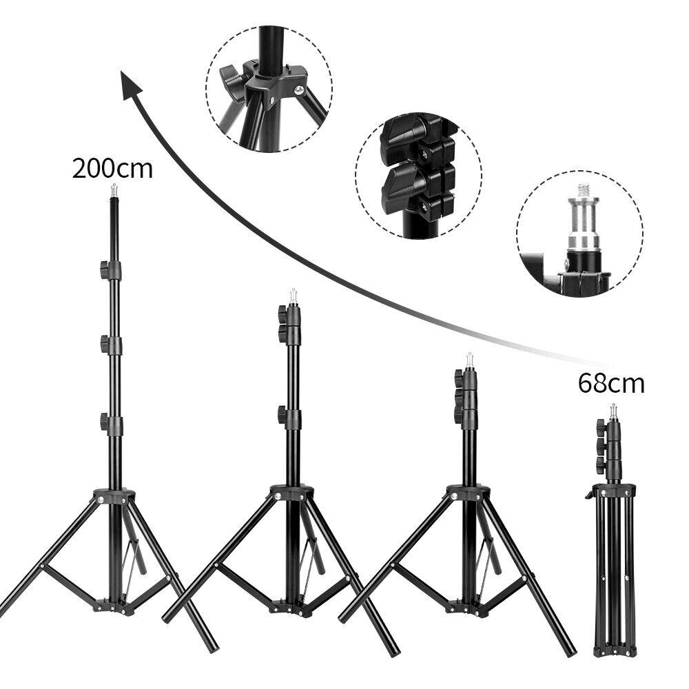 Set of 2 Photography Studio Softbox 135w Stand Soft Box without bulbs - Office Catch