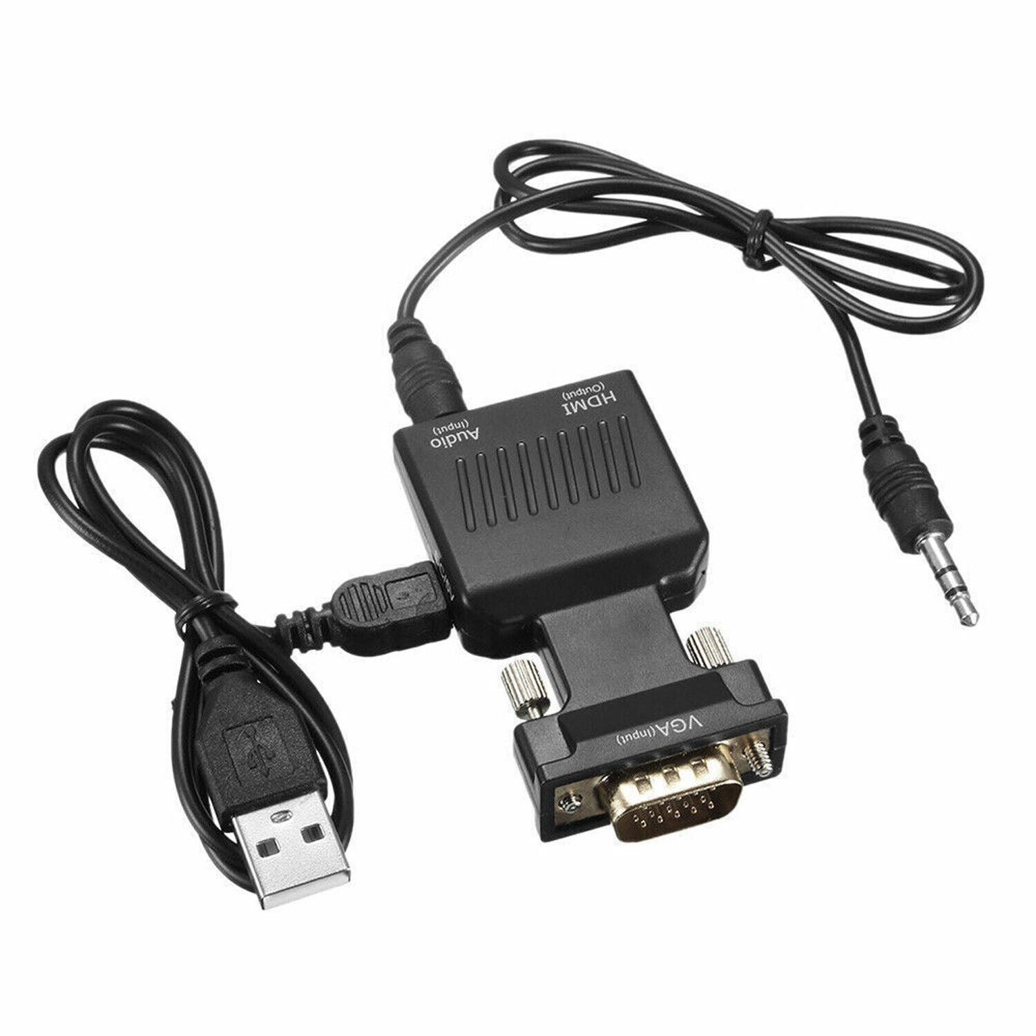 VGA to HDMI Male to Female Video Adapter Cable Converter with Audio HD 1080P - Office Catch