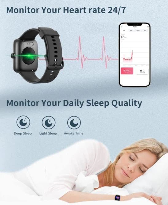 Waterproof Smart Watch Bluetooth Call Heart Rate Fitness Tracker For Android iOS - Office Catch