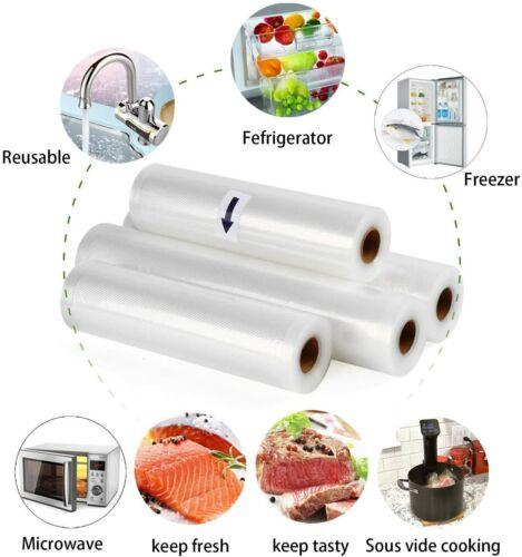 10 Rolls Vacuum Food Sealer Saver Bag Seal Storage Commercial Heat Grade 6MX28cm - Office Catch