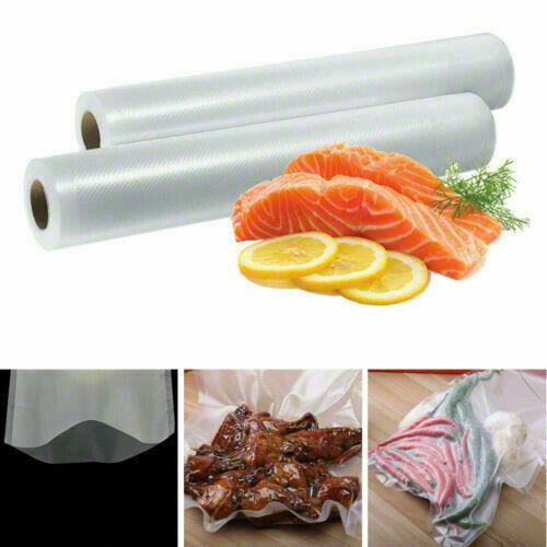 10 Rolls Vacuum Food Sealer Saver Bag Seal Storage Commercial Heat Grade 6MX28cm - Office Catch