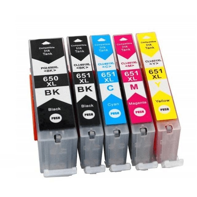 12 Pack PGI-650XL CLI-651XL Canon Compatible Inkjet Cartridges High Yield [4BK,2PBK,2C,2M,2Y] - Office Catch