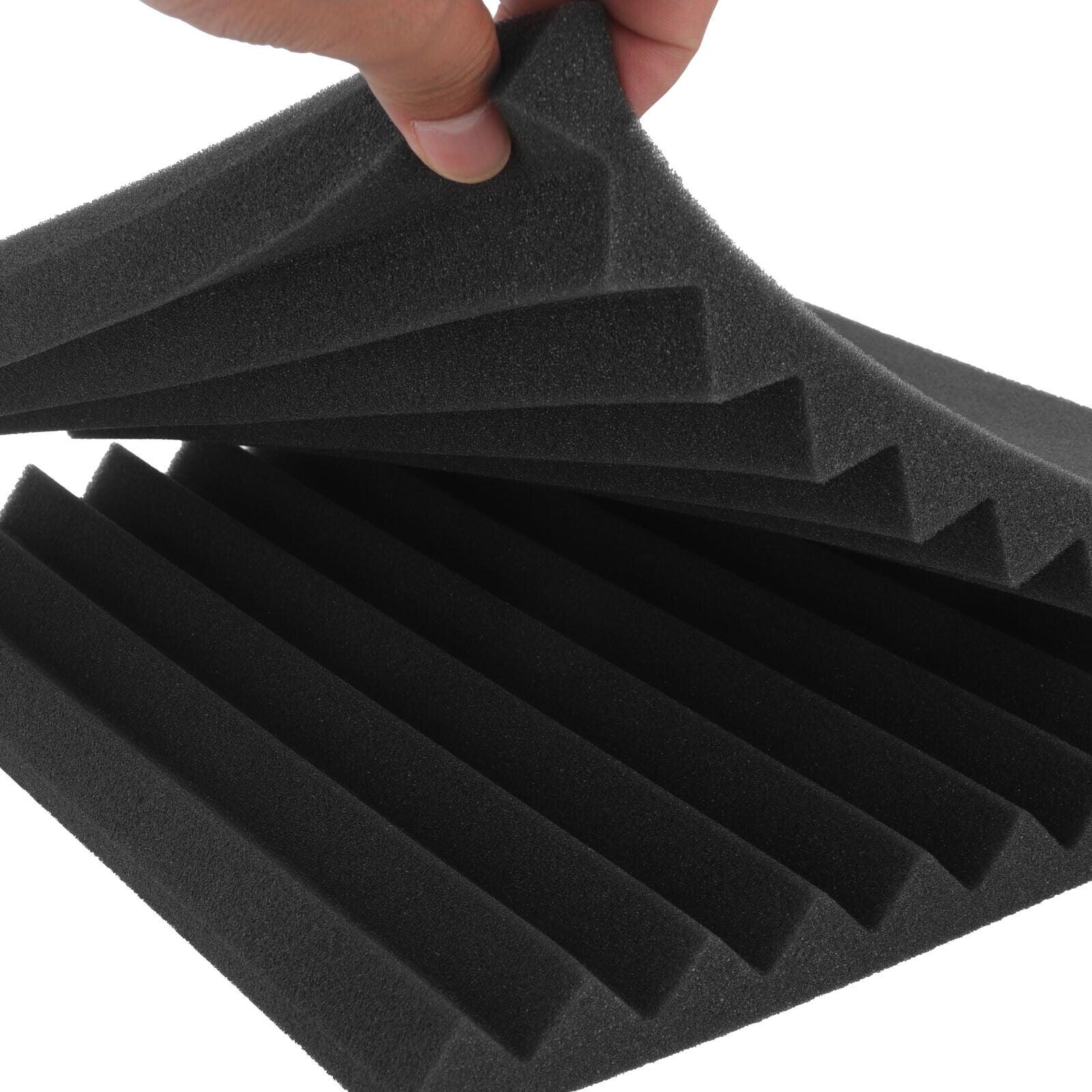 [12 Pack] Studio Acoustic Foam Sound Absorbtion Proofing Panels Tiles Wedge | 30*30*2.5cm - Office Catch