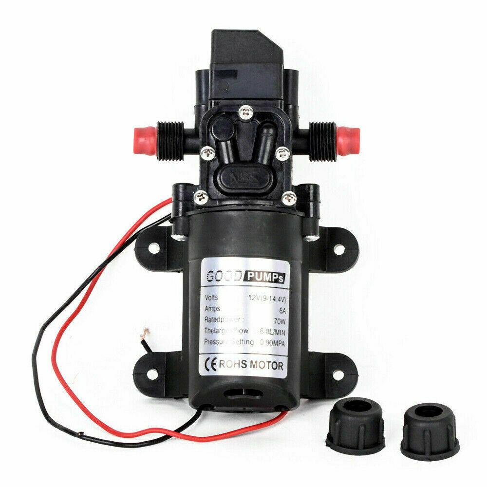 12V Water Pump 6Lpm 70W Self-Priming Caravan Camping Boat 130PSI - Office Catch