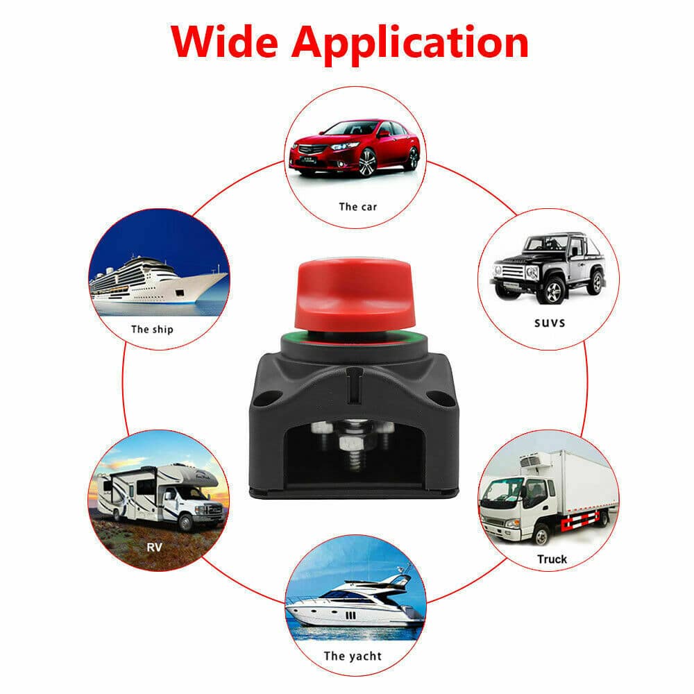 12V/24V/48V Battery Master Disconnect Switch Boat Marine Caravan Isolator On/Off - Office Catch