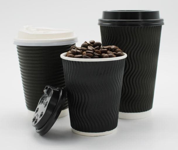 16oz (Large) 50pcs Triple Wall Coffee Cups Disposable Bulk Takeaway - Office Catch