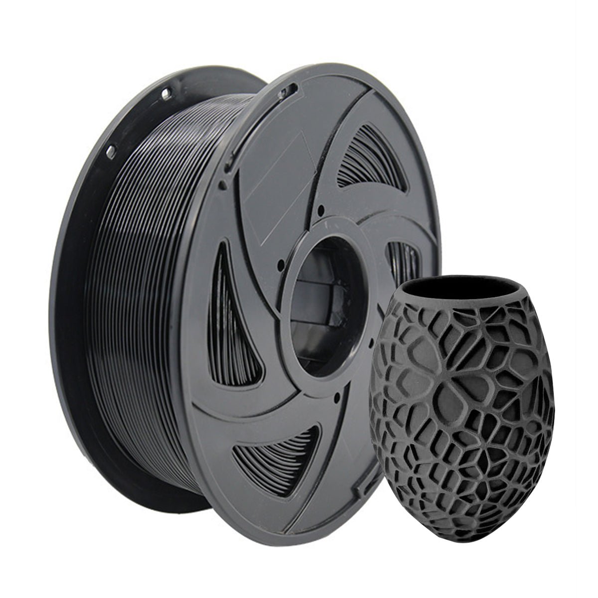 1.75mm 3D Printer Filament PETG - Black 1KG - Office Catch