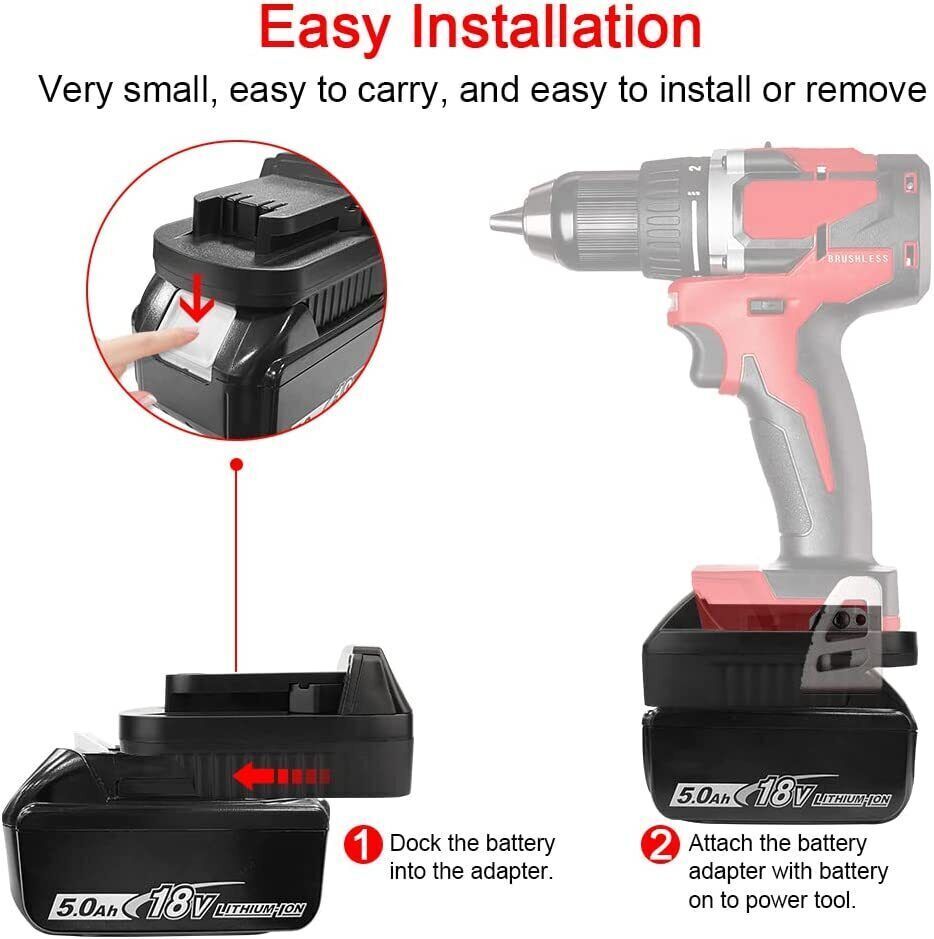 18V Makita Battery Convertor To 18V Milwaukee Tool Adapter Converter - Office Catch