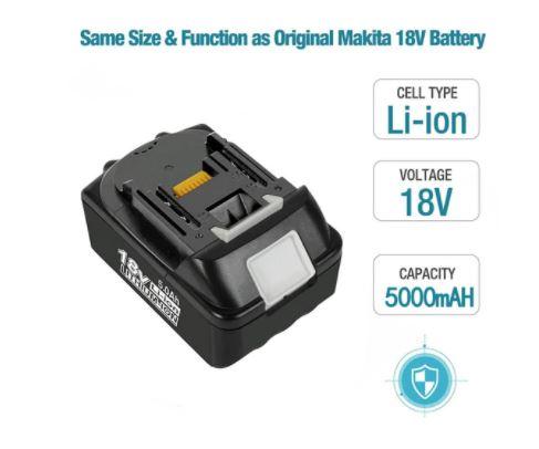 2 Pack For 18V Makita Battery Replacement | BL1830 BL1850 6000mAh Li-ion Battery - Office Catch