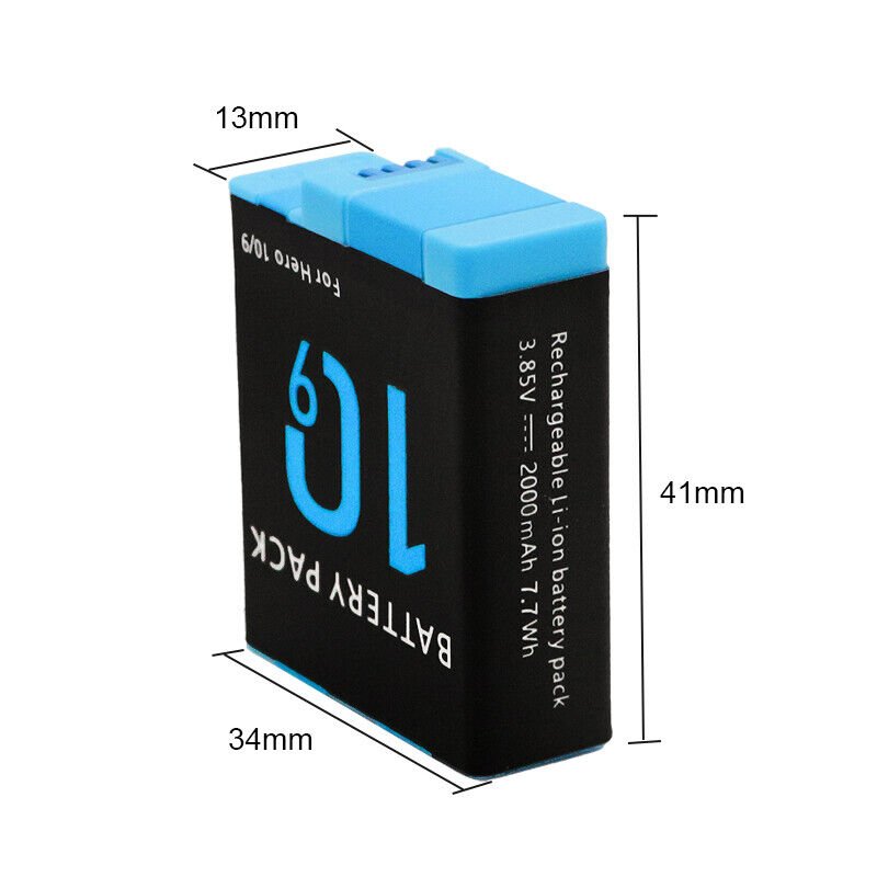 [2 Pack] GoPro Compatible HERO 10 & 9 Replacement Batteries - Office Catch