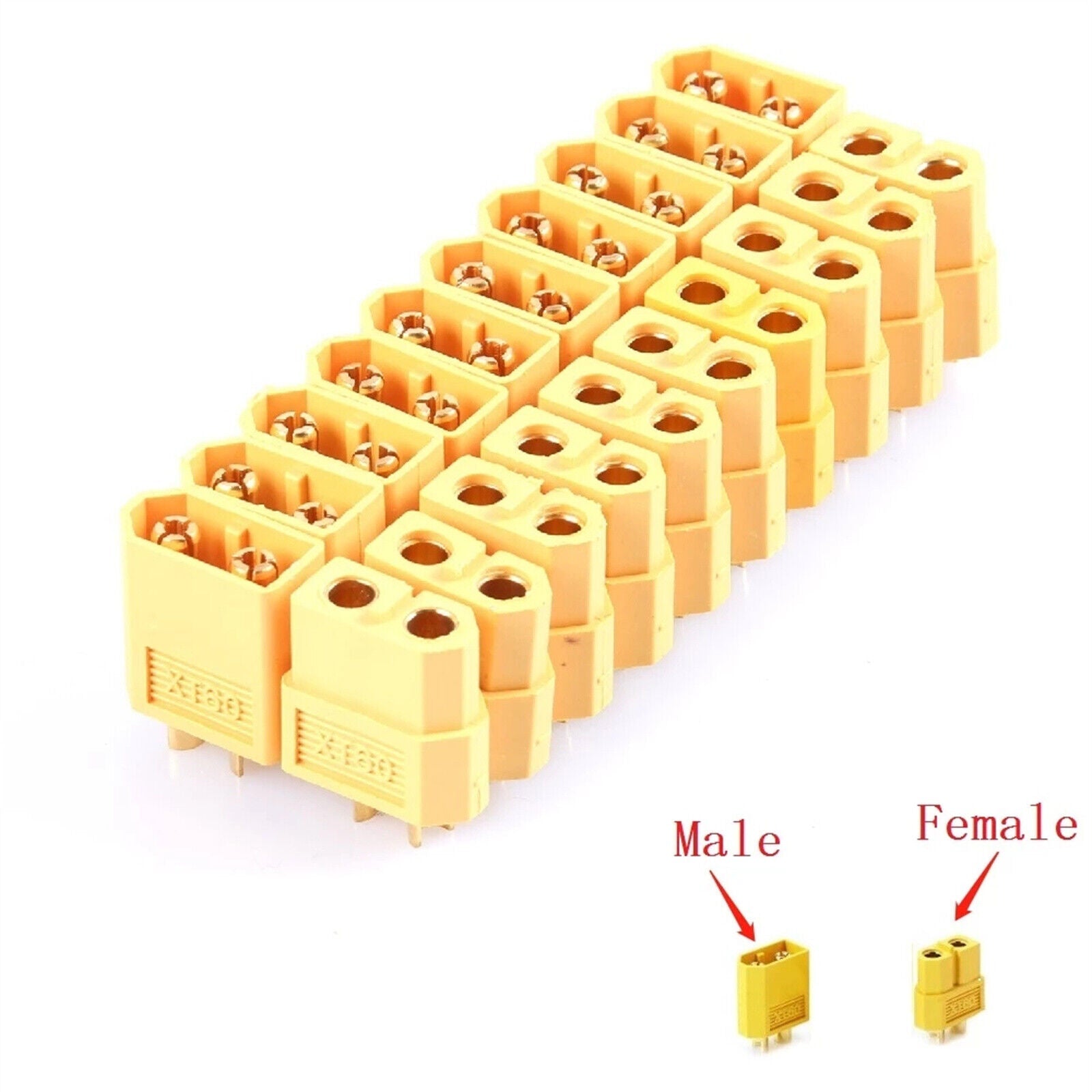 20 Pcs XT30 Male Female Bullet Connector Plug for Lipo Battery - Office Catch