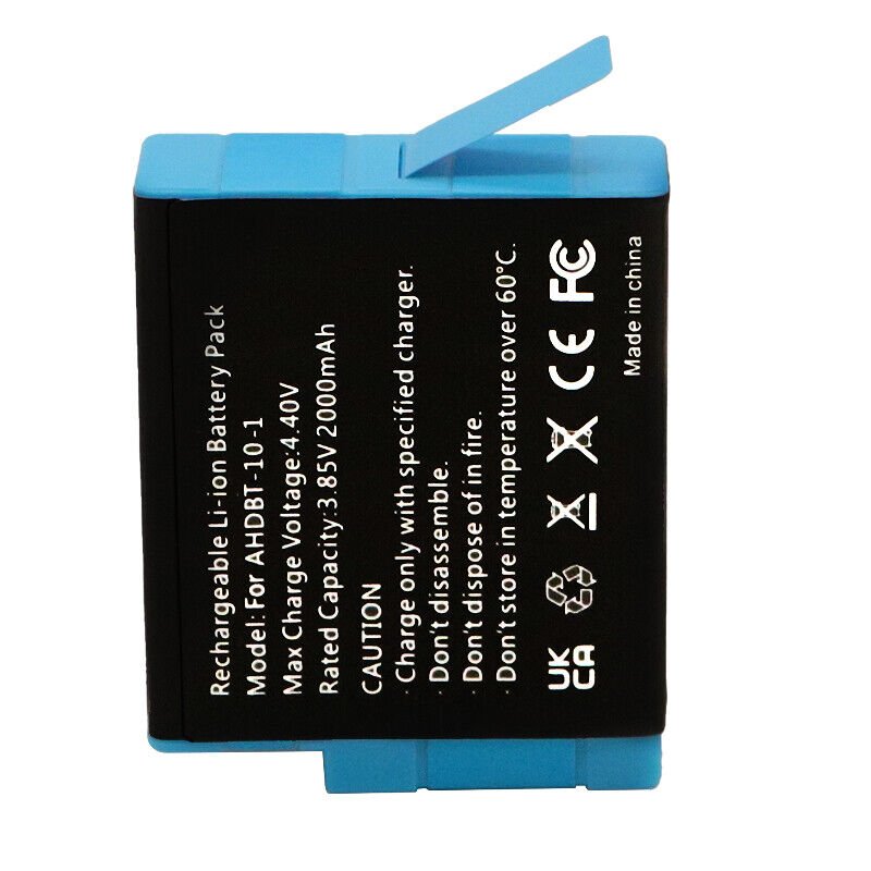 2000mAh GoPro Rechargeable Battery for HERO 9 Hero10 Black SLR Sport Camera - Office Catch