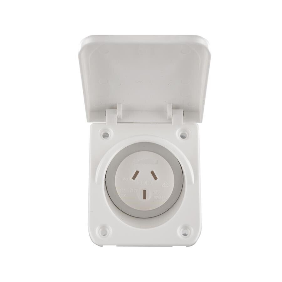 240V | 15A Power Outlet White Home Socket - Office Catch