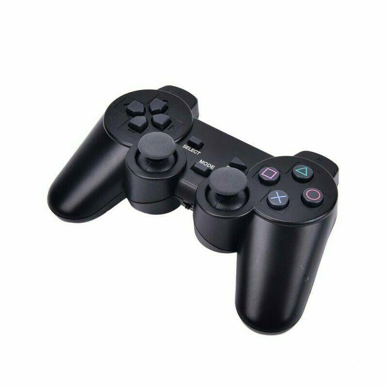 2.4G Wireless Twin Shock Game Controller Joystick Joypad Black For Sony PS2 - Office Catch