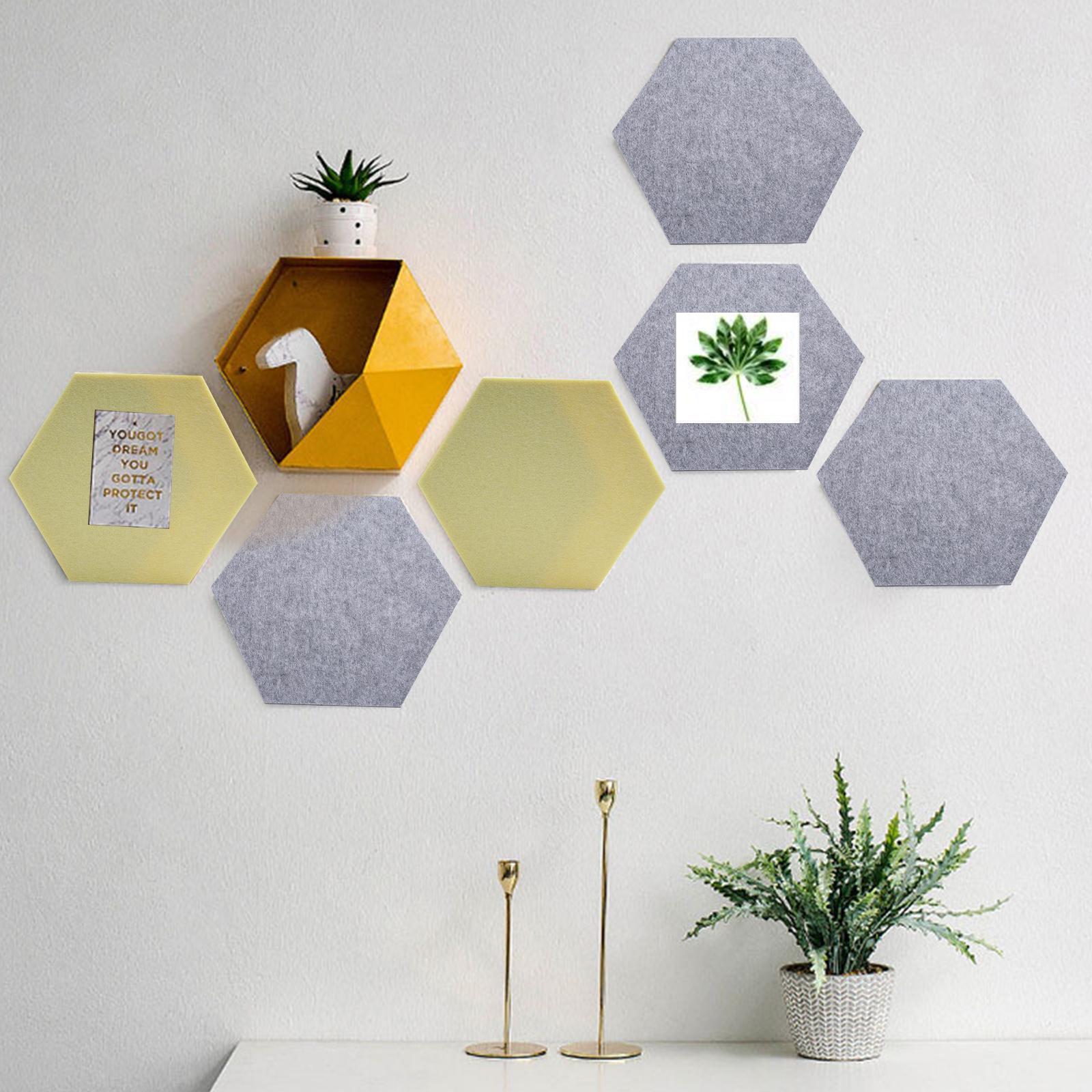 24pcs Hexagon Acoustic Panels Safe Acoustic Absorber Sound Absorbing Foam Panel - Office Catch