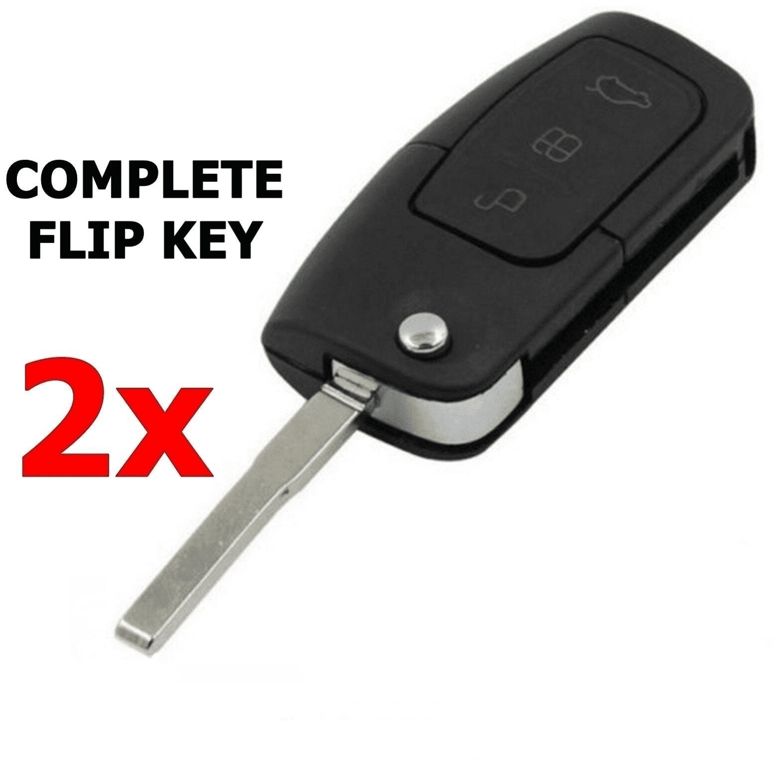 2x Compatible Falcon Territory Mondeo FPV Focus Fiesta FORD Transponder Remote Flip Key BF FG - Office Catch